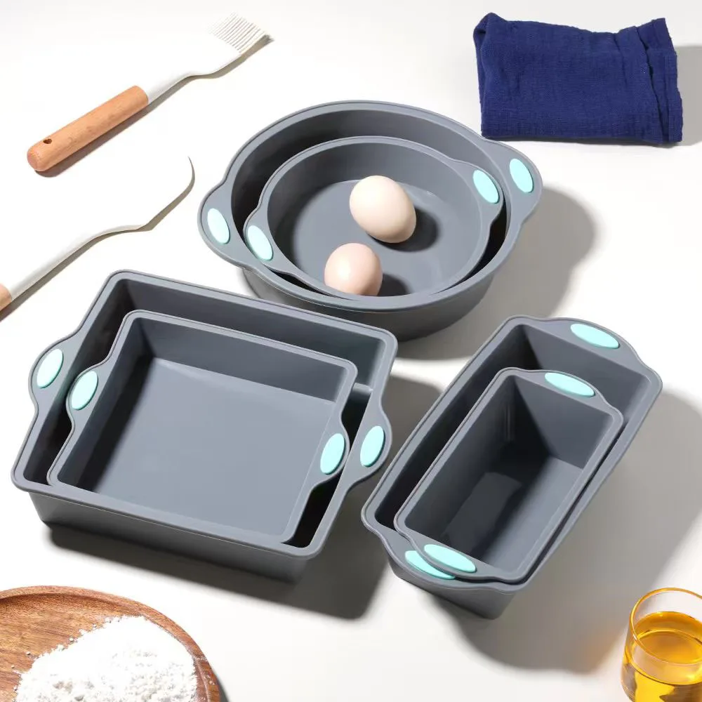 Kitchen Baking Utensils - Graue hitzebeständige Silikon-Kuchenform, 2/3 Stück, Backblech,