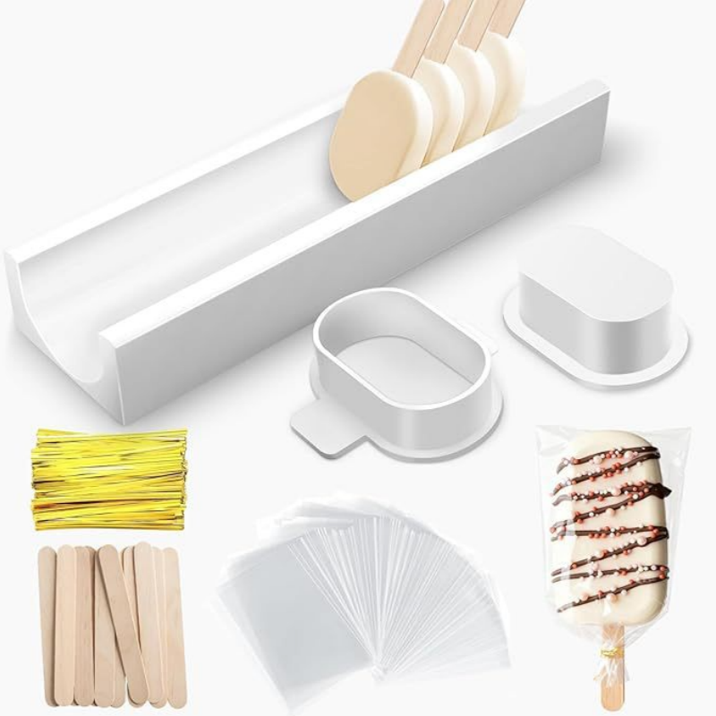 Kitchen Baking Tray Set - Cake-Pop-Formen-Set mit Antihaft-Backblech, wiederverwendbarer Cake-Pop-Schneider, Backwerkzeug,