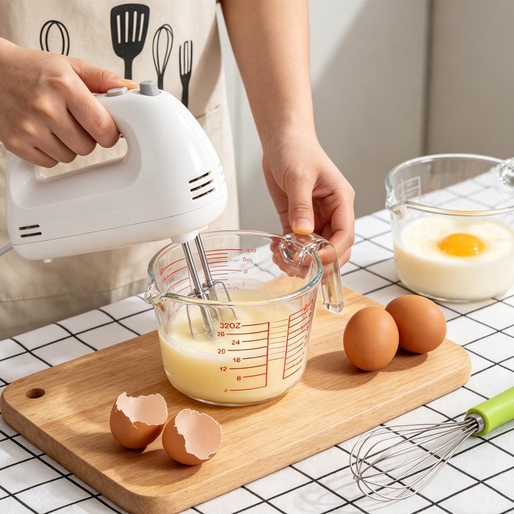 Kitchen Glass Baking Set - Messbecher-Set, 3-teilig, aus dickem Glas, mit
