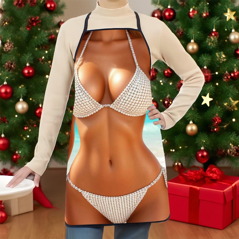Baking Kitchen At Home - 1 Stück Schürze mit Bikini-Print –
