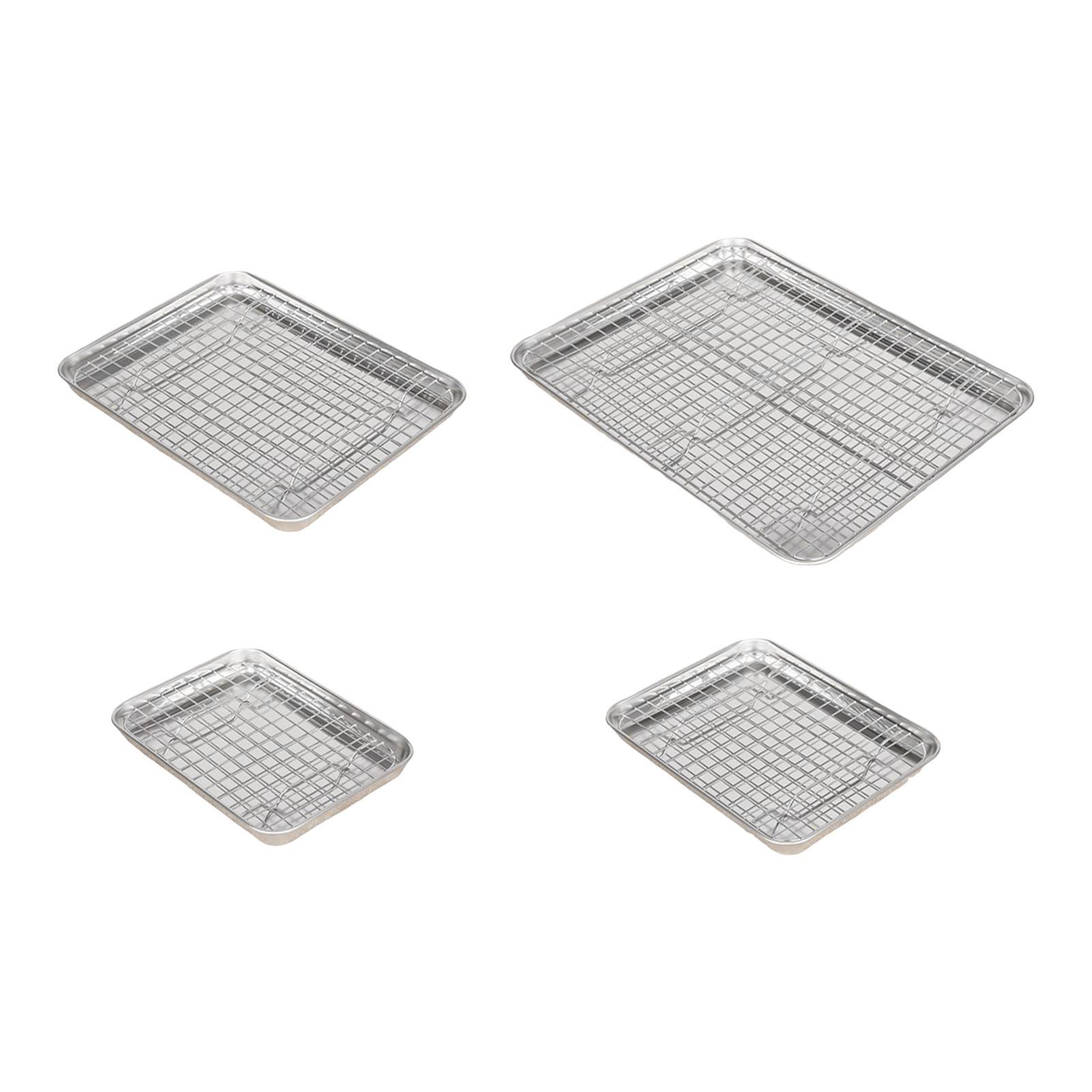 Kitchen Baking Tray Set - Edelstahl-Backblech mit Gestell Vielseitiges Backformen-Set zum