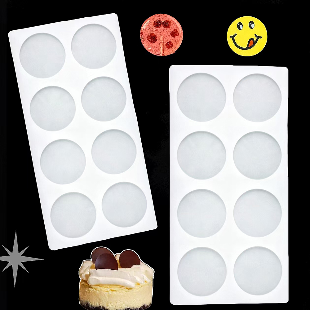 Kitchen Baking Cookies - Zylindrische, umklappbare Silikonform mit 8 Mulden,