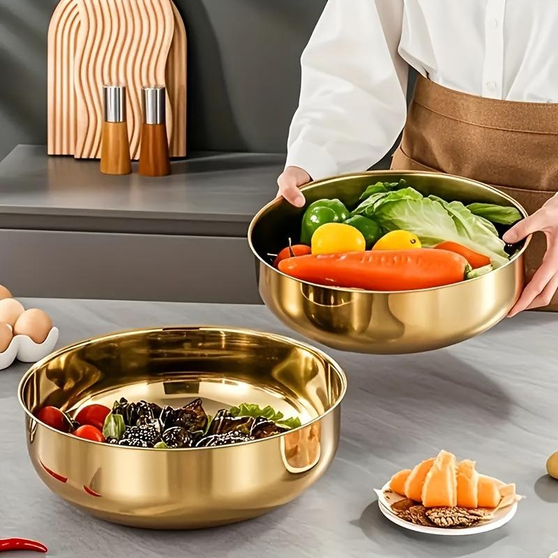 Kitchen Baking Bowls - Neue Edelstahl-Rührschüssel mit Deckel, robust und