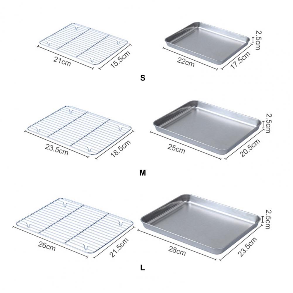 Kitchen Baking Tray Set - 1 Set Edelstahl Ofen Backform Grill
