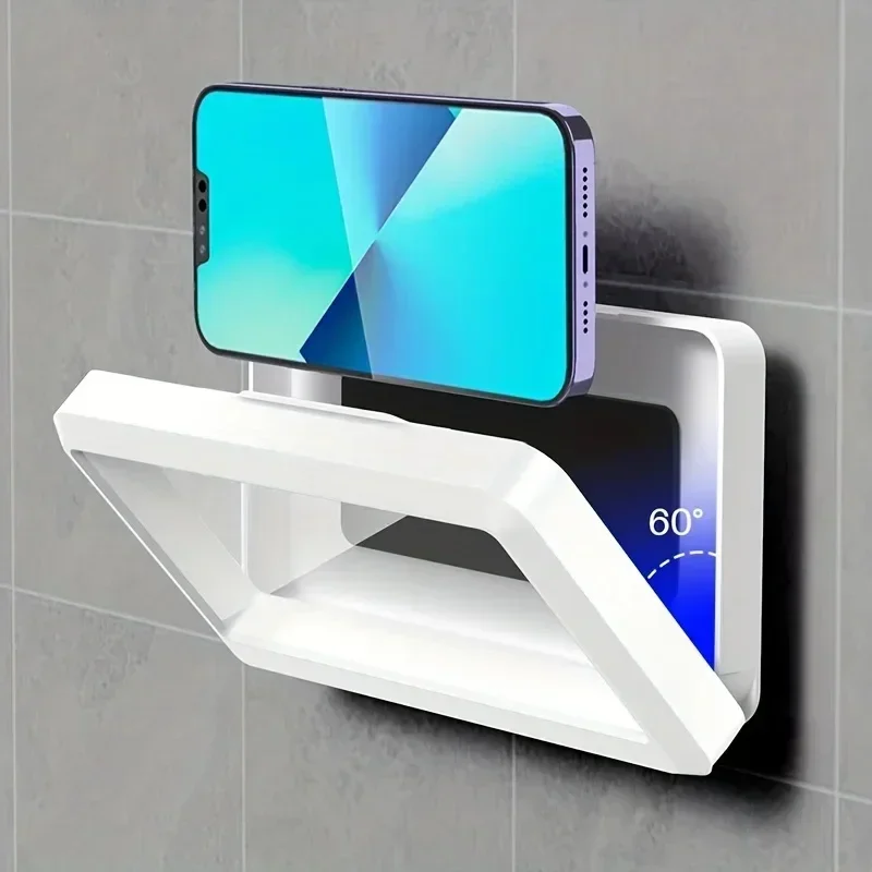 Kitchen Baking Tray Organizer - Wasserdichte Badezimmer-Wandhalterung für Mobiltelefone Schutzabdeckung Touchscreen-Handyhalter