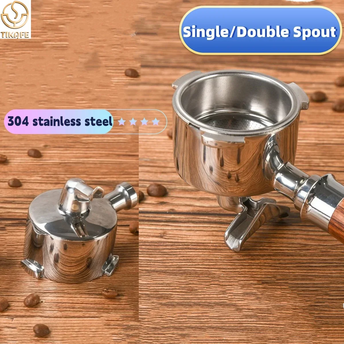 Delonghi Espresso Dedica 685 - Einzel-/Doppelauslauf-Kaffeefilterhalter (nur Kopf) – Ersatz-Espressogriff für