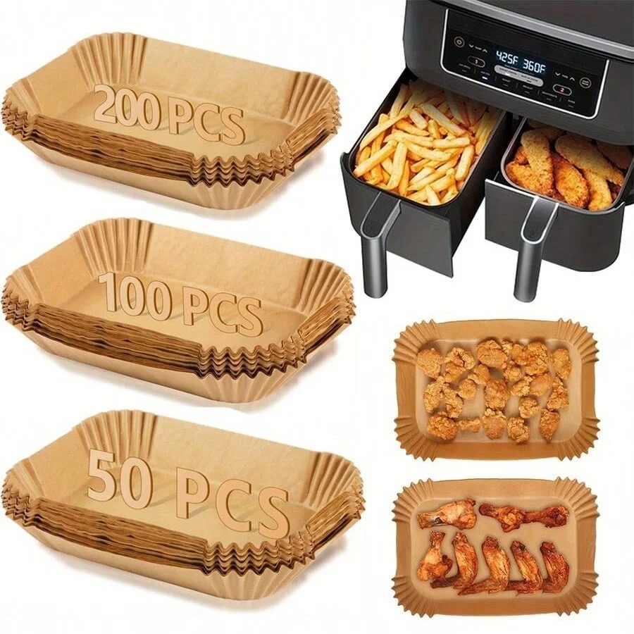 Kitchen Baking Paper - Luftfritteusen-Papiereinlagen Einweg Öl- und Hitzebeständig für