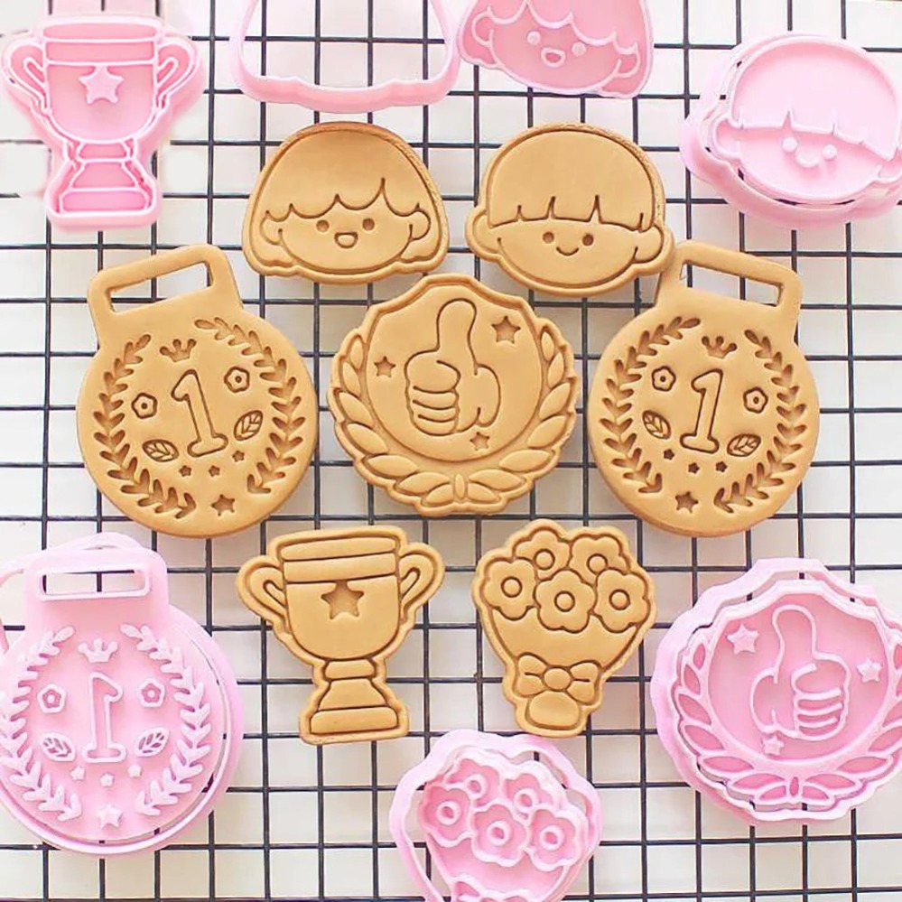 Kitchen Baking Cookies - Medaillen-Trophäen Ausstechformen Cartoon-Kuchen-Keksform Keksstempel Küchen-Backzubehör Dessert-Zubehör