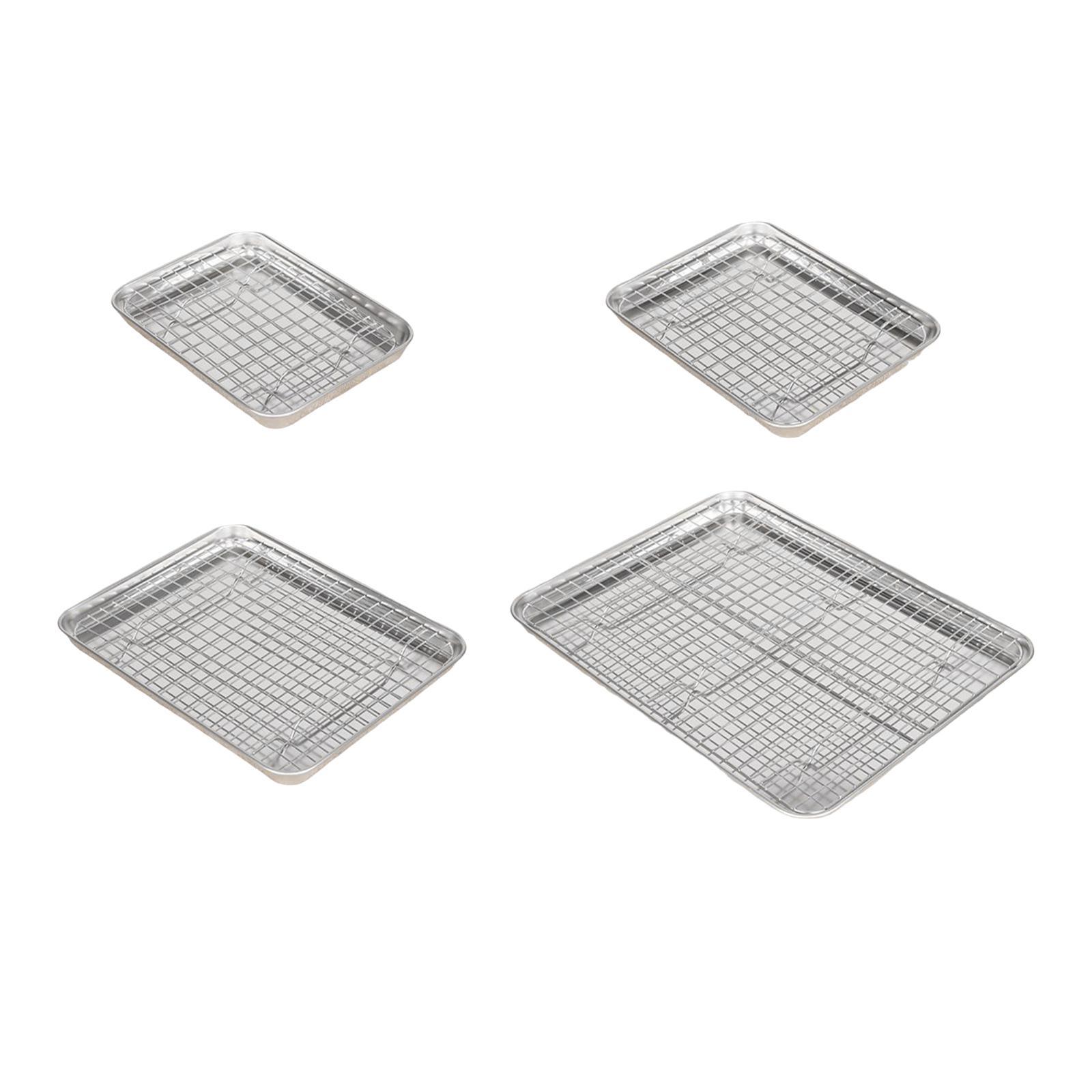 Kitchen Baking Tray Set - Backblech mit Drahtgitter Langlebiges Edelstahl-Backset für
