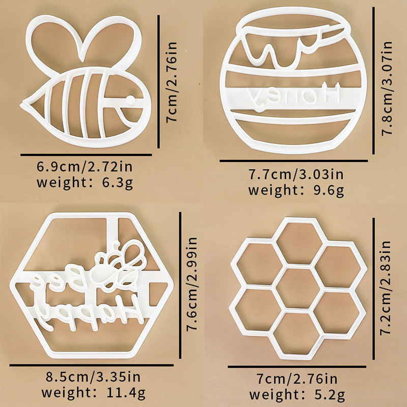 4-teiliges Bienen-Themen Keksa – Kitchen Baking Cookies Bewertung und Preis