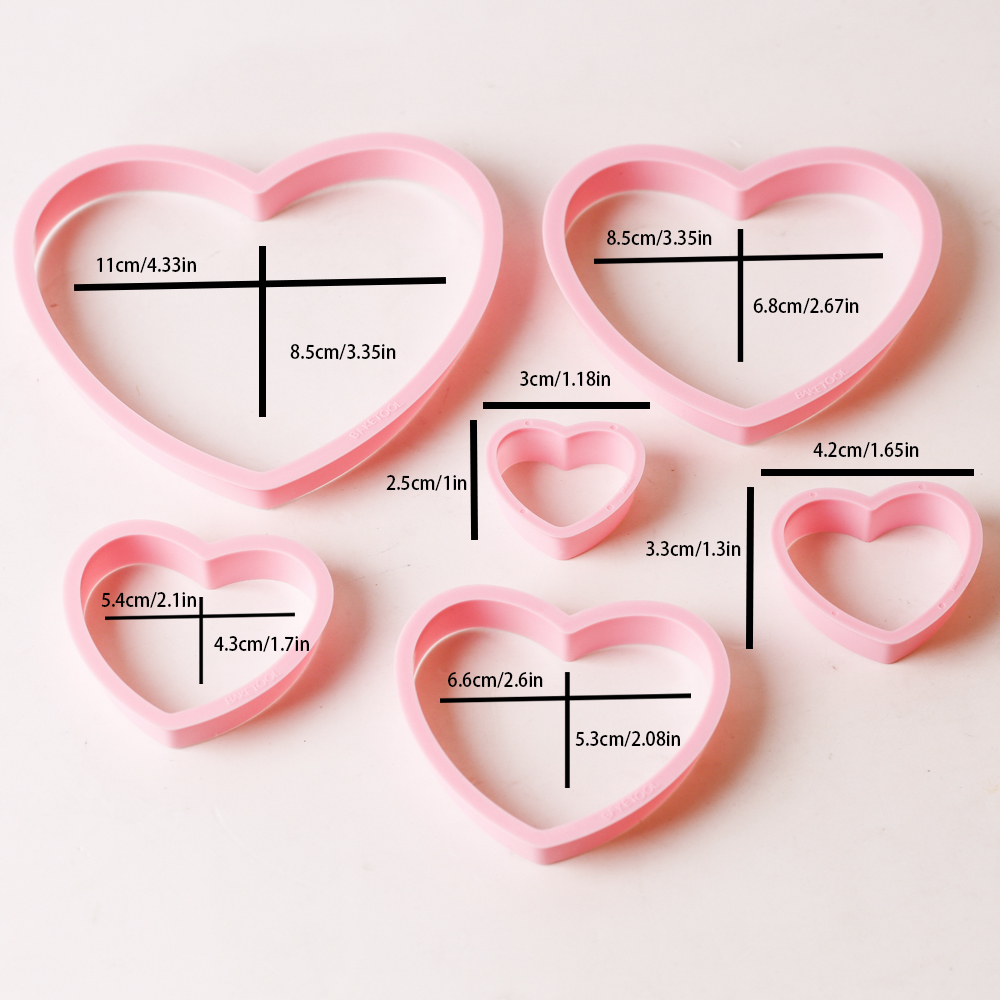 1 satz/3 sätze Rosa Herz Stern – Kitchen Baking Cookies Bewertung und Preis