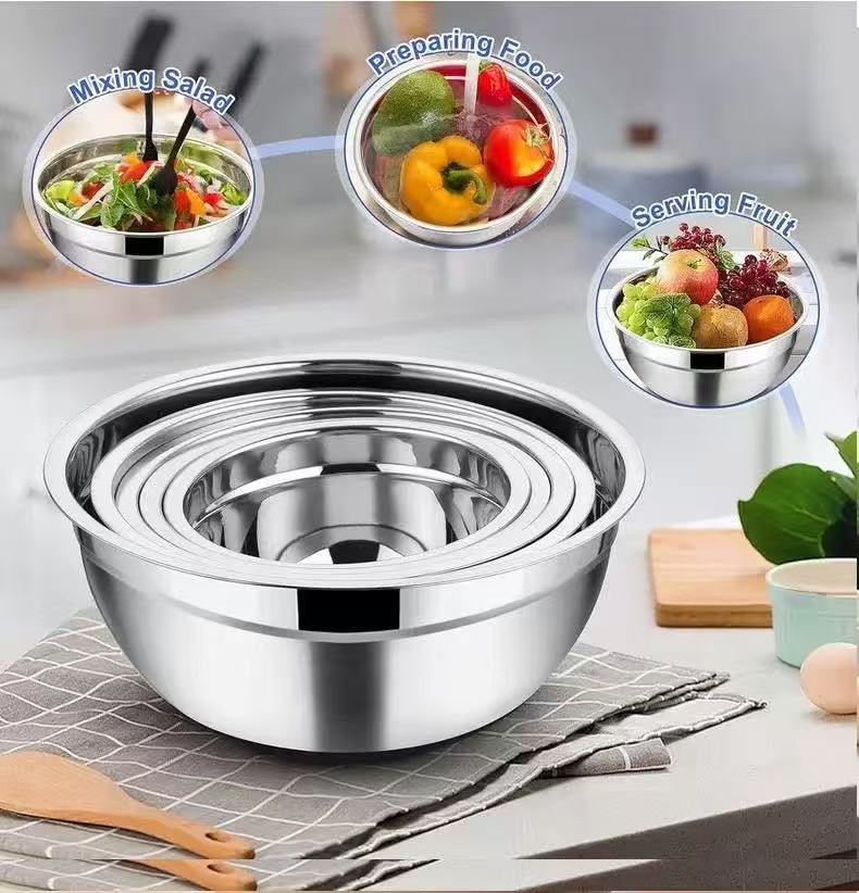 Verstärkte Edelstahl-Rührschüs – Kitchen Baking Bowls Bewertung und Preis