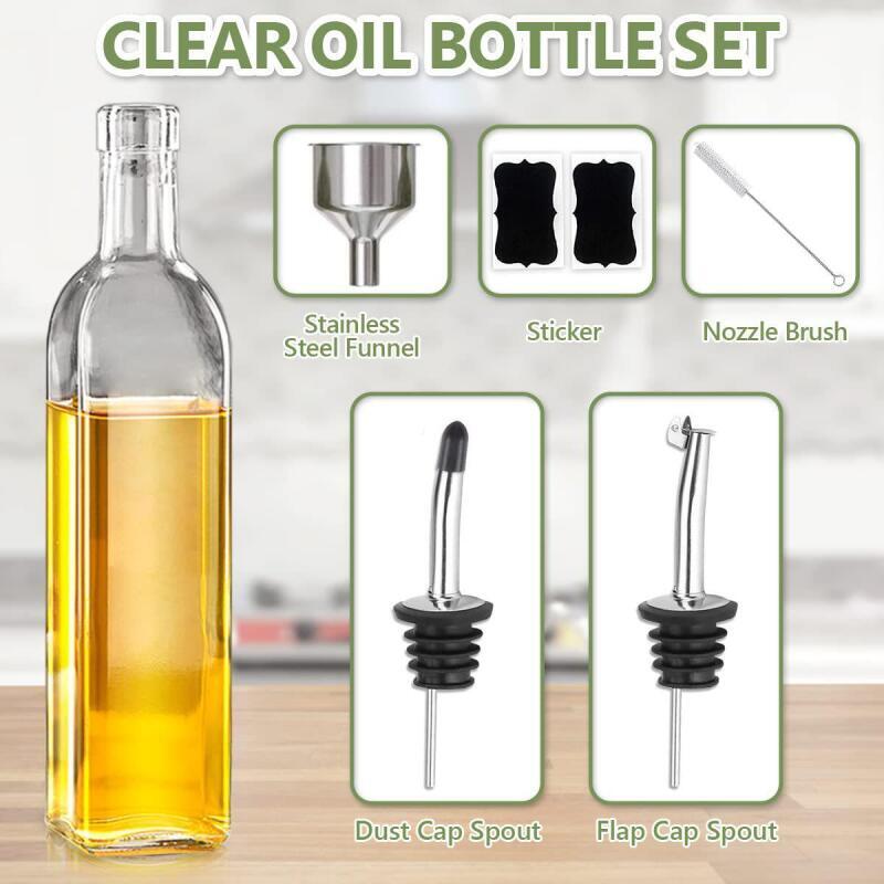 Küchen-Glasflasche für Öl und  – Kitchen Glass Baking Set Bewertung und Preis