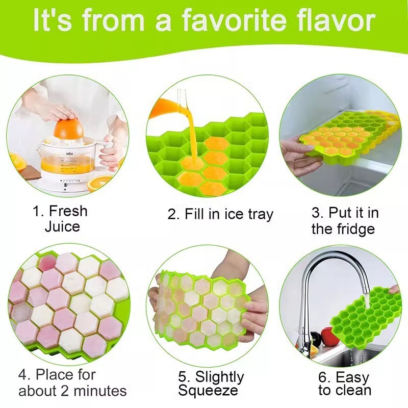 37-Gitter-Silikon-Eisgitter-Ku – Kitchen Baking Tray Organizer Bewertung und Preis