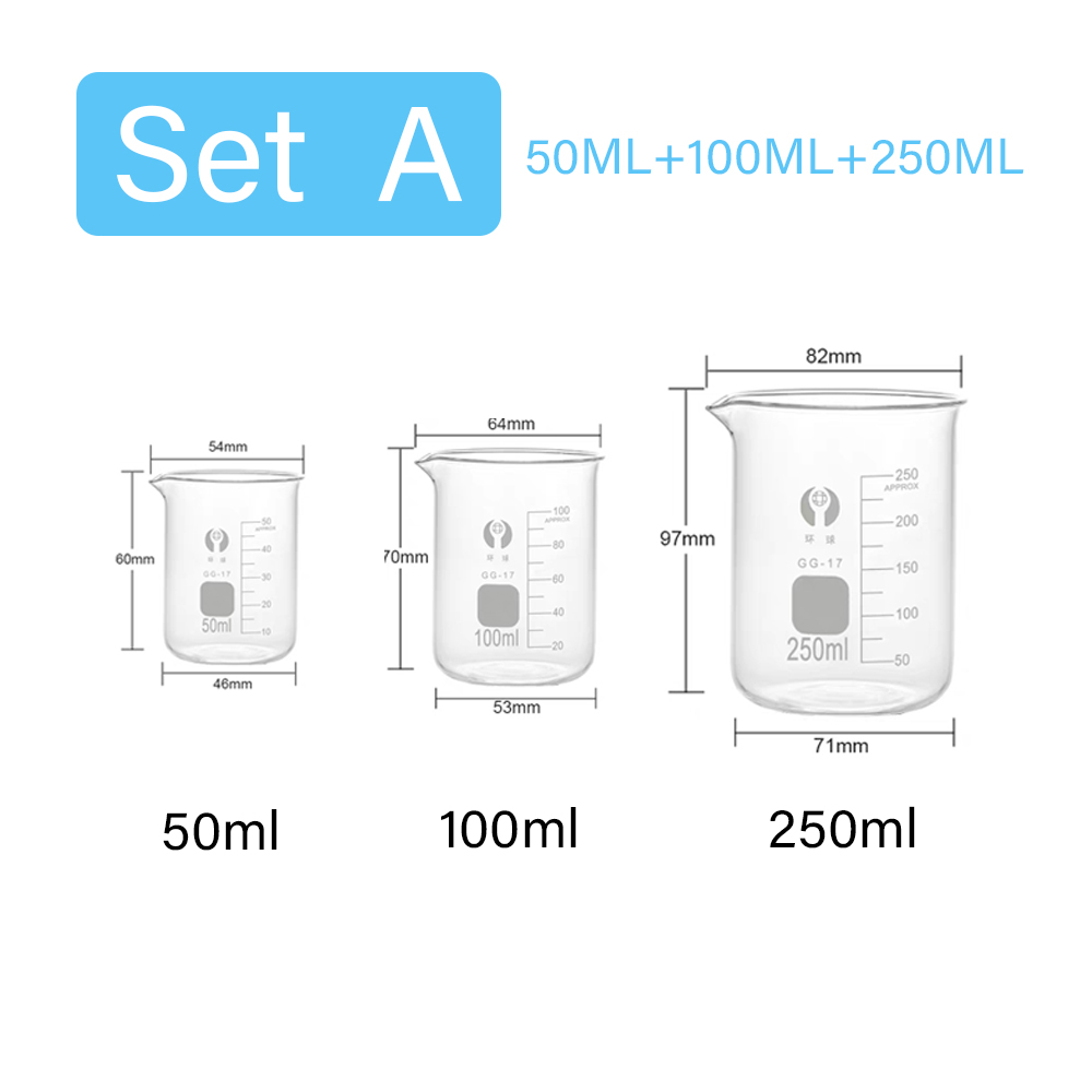 3-teiliges Glas-Messbecher-Set – Kitchen Glass Baking Set Bewertung und Preis