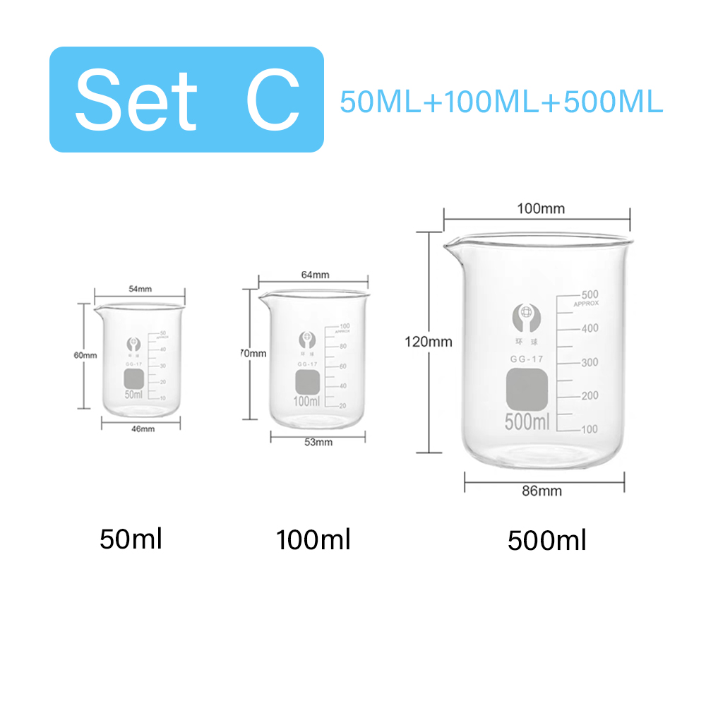 3-teiliges Glas-Messbecher-Set – Kitchen Glass Baking Set Bewertung und Preis