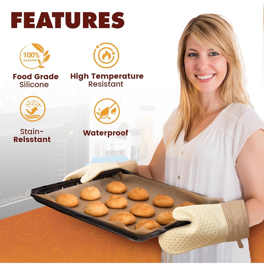 Hitzebeständige Silikon-Ofenha – Kitchen Baking Tray Set Bewertung und Preis