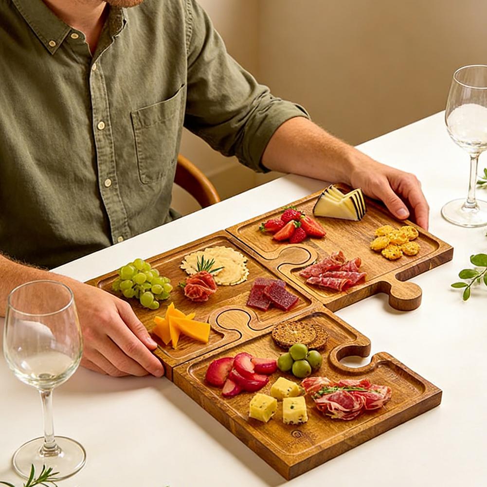 Holz-Puzzle-förmiges Vorspeise – Kitchen Baking Tray Set Bewertung und Preis