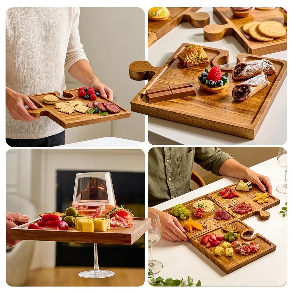 Holz-Puzzle-förmiges Vorspeise – Kitchen Baking Tray Set Bewertung und Preis