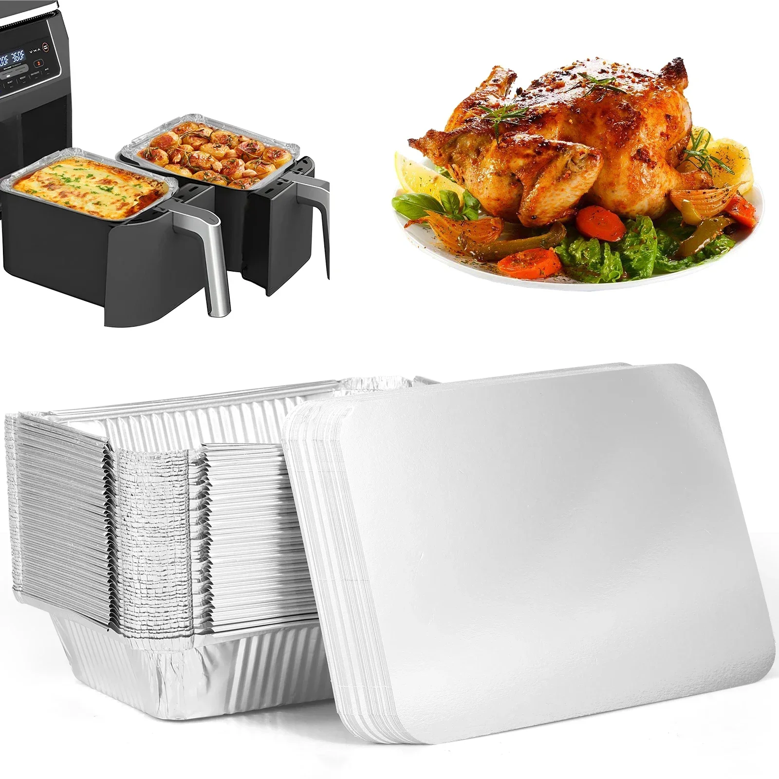 50/100 Stück Aluminiumfolienab – Kitchen Baking Tray Set Bewertung und Preis