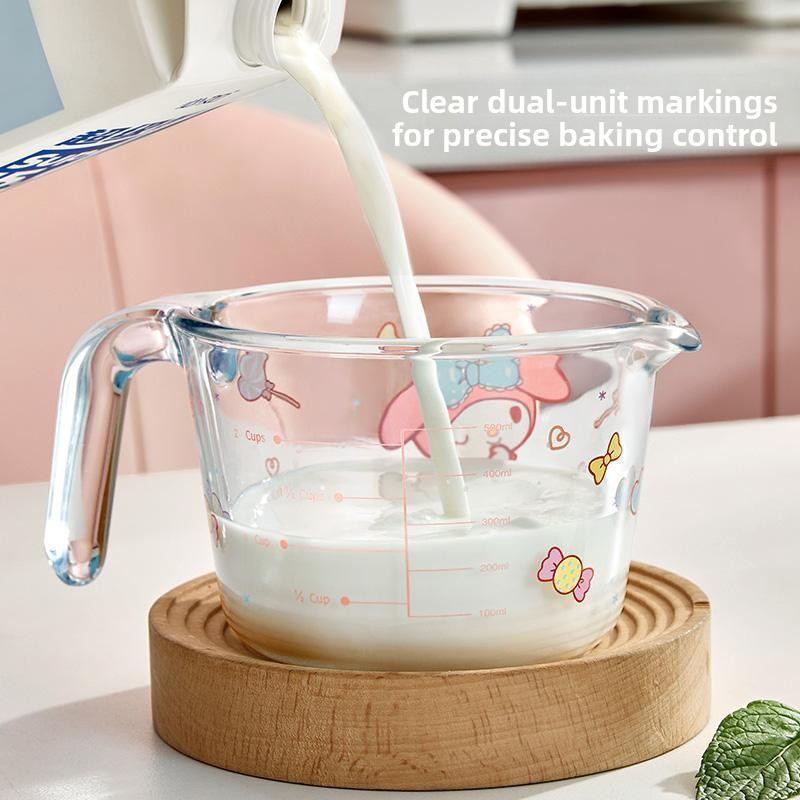 Niedlicher Cartoon-Messbecher  – Kitchen Glass Baking Set Bewertung und Preis