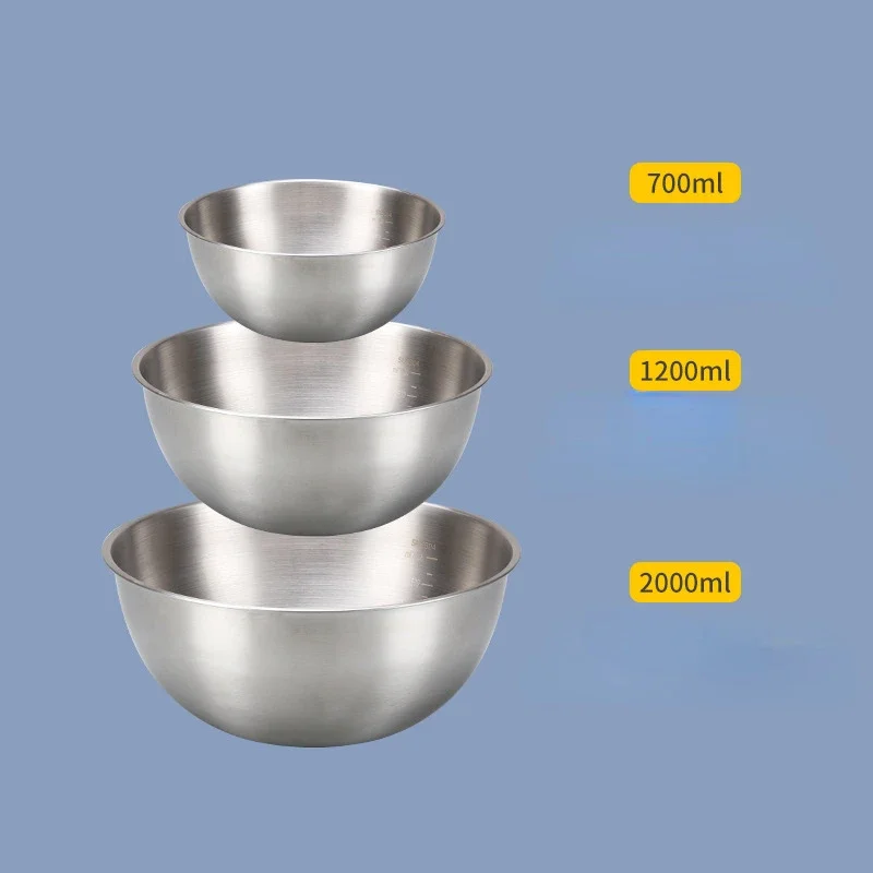 3PCS Edelstahl Kochschüssel, H – Kitchen Baking Bowls Bewertung und Preis
