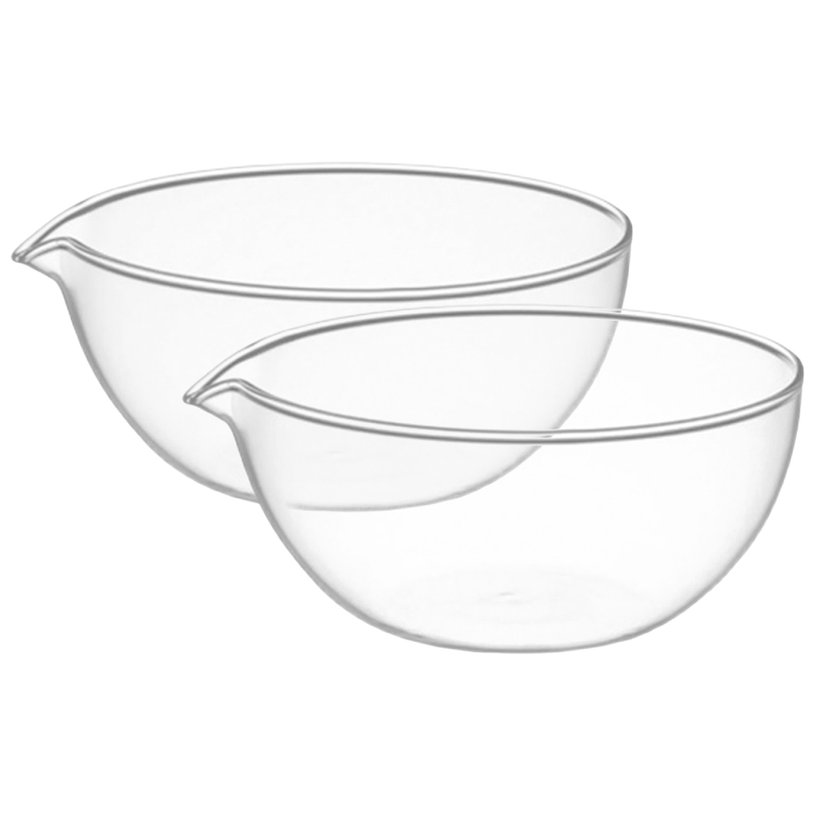 2 Stück Glasschüsseln, klar, 1 – Kitchen Baking Bowls Bewertung und Preis