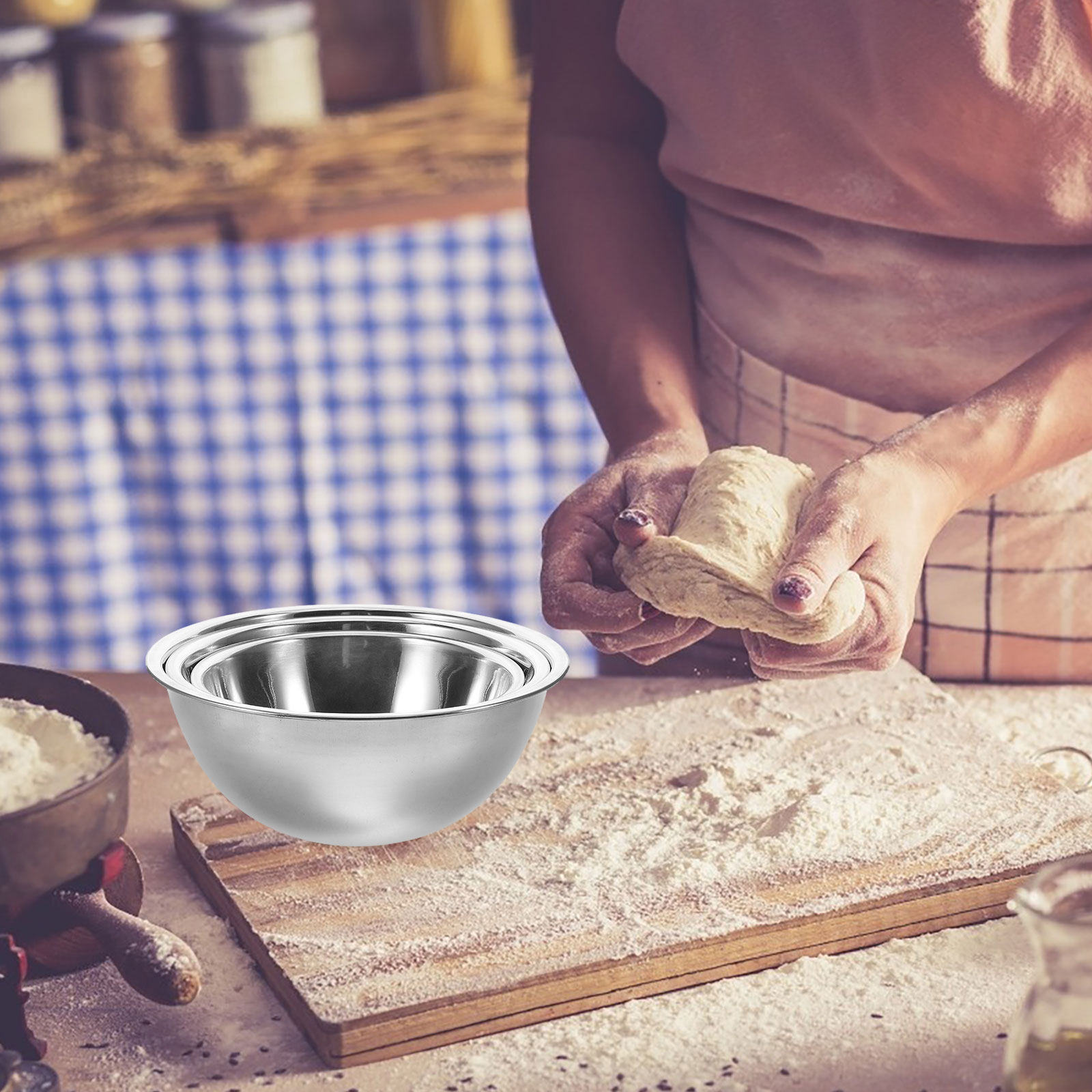 3-teiliges Edelstahl-Rührschüs – Kitchen Baking Bowls Bewertung und Preis
