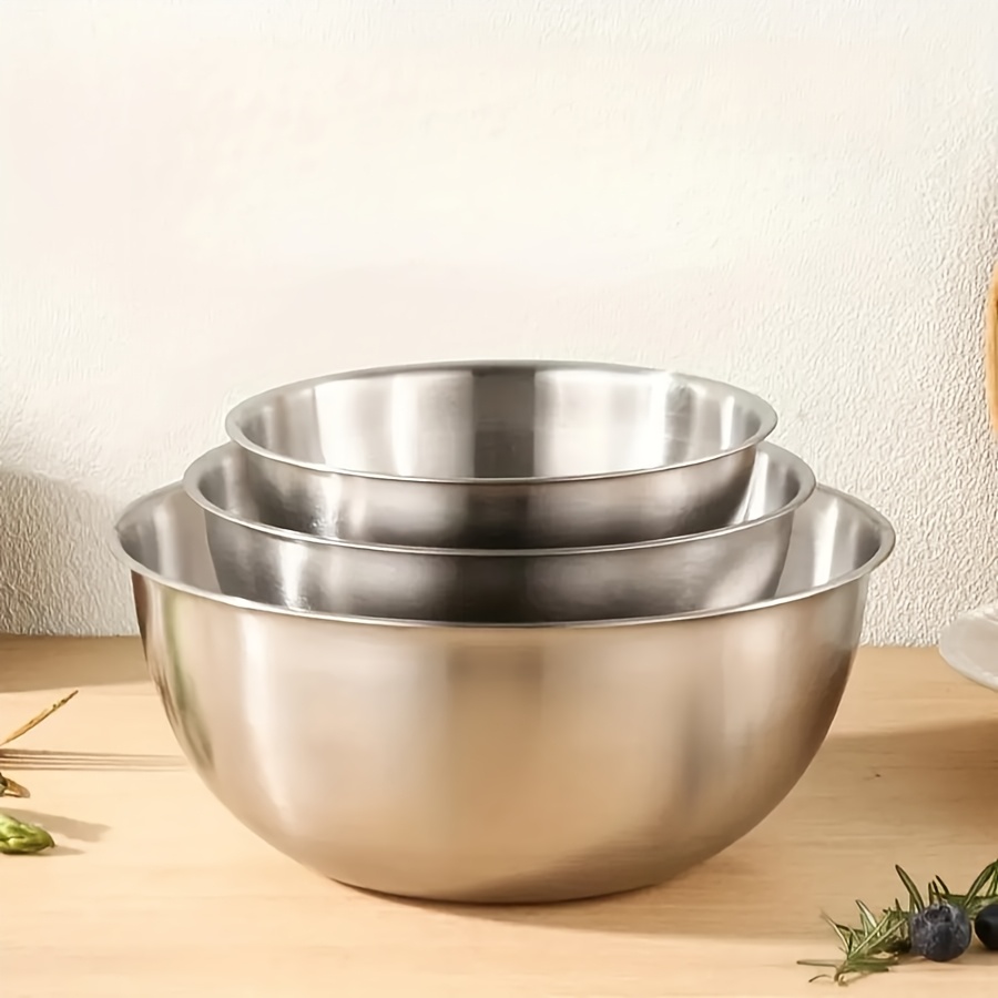 3-teiliges Edelstahl-Salatschü – Kitchen Baking Bowls Bewertung und Preis