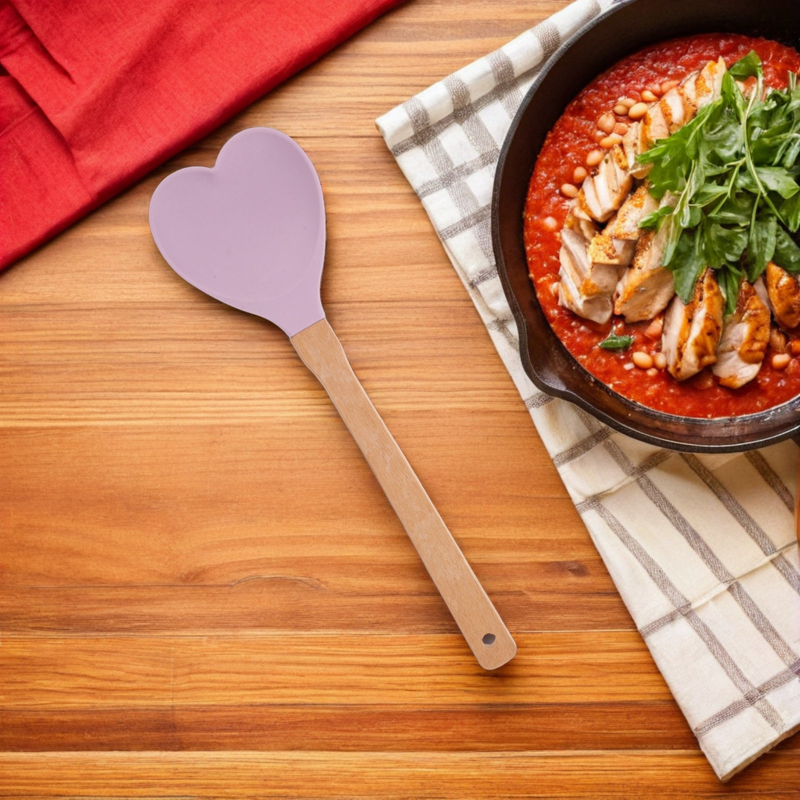 Herzförmiger Silikon-Spatel mi – Kitchen Baking Utensils Bewertung und Preis